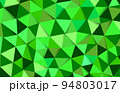 Several shades of green vectors blend together for backgrounds. Polygon design pattern. Low poly illustration, low polygon background. Green triangle mosaic background. Creative design template 94803017