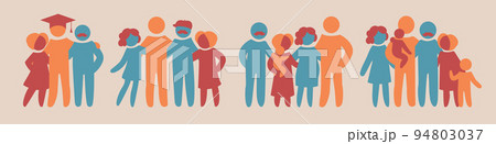 Family silhouettes set 94803037