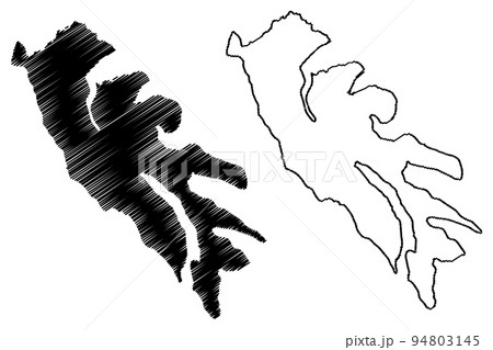 Eysturoy island (Kingdom of Denmark, Faroe Islands) map vector illustration, scribble sketch Ostero map Eysturoy island (Kingdom of Denmark, Faroe Islands) map vector illustration, scribble sketch Ostero map 94803145