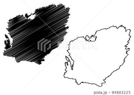 Frei island (Kingdom of Norway) map vector illustration, scribble sketch Frei map 94803225
