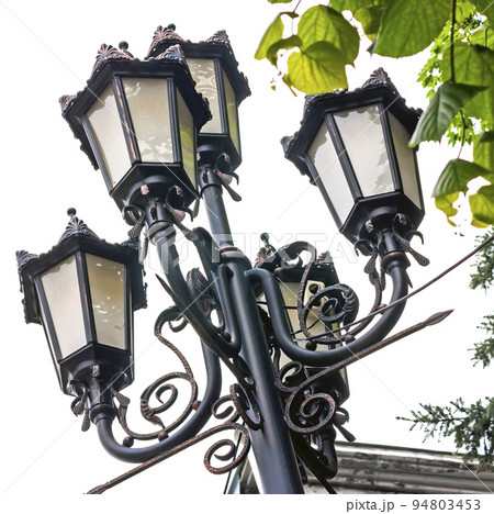 Old historic lantern closeup. Old historic lantern closeup. 94803453