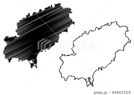 Ibiza island (Kingdom of Spain, Balearic Islands) map vector illustration, scribble sketch Eivissa map Ibiza island (Kingdom of Spain, Balearic Islands) map vector illustration, scribble sketch Eivissa map 94803509