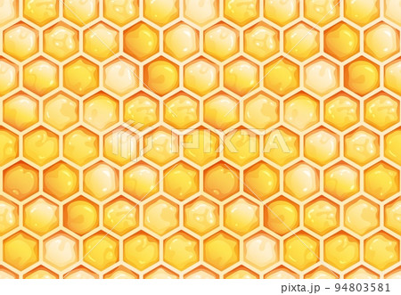 Design wallpaper. Hexagon pattern. Honeycomb pattern on yellow background. Seamless vector texture 94803581