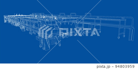 Sketch of industrial equipment. Vector 94803959