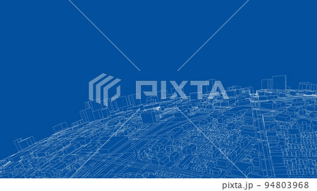 3d city sphere. Vector rendering of 3d 94803968