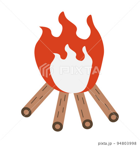 Campfire isolated on a white background. campfire for cooking and heating. Campfire isolated on a white background. campfire for cooking and heating. 94803998
