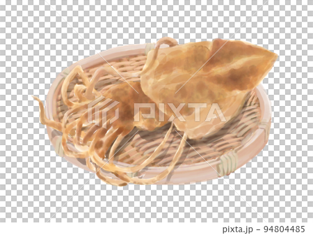 Watercolor dried fish_squid 01_2 Watercolor dried fish_squid 01_2 94804485