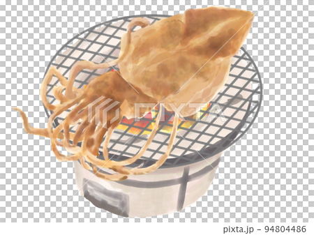 Watercolor dried fish_squid 01_3 Watercolor dried fish_squid 01_3 94804486