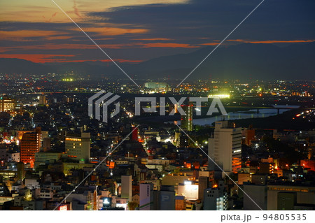 金華山展望台から見る岐阜の秋の夜景 94805535