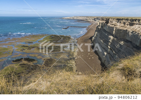 Coastal landscape with cliffs in Patagonia Argentina 94806212
