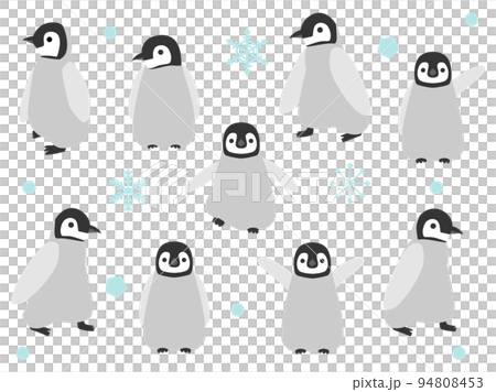 ペンギンの子どものイラストのセット 94808453