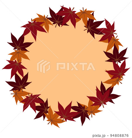 紅葉の丸型フレーム 紅葉の丸型フレーム 94808876