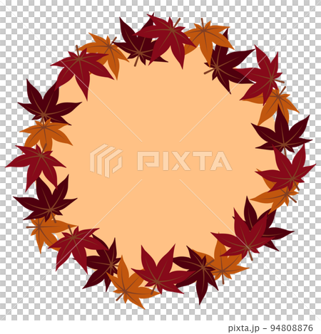 紅葉の丸型フレーム 紅葉の丸型フレーム 94808876