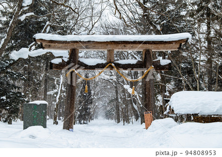 長野県 雪の戸隠神社 ~奥社大鳥居~ 長野県 雪の戸隠神社 ~奥社大鳥居~ 94808953