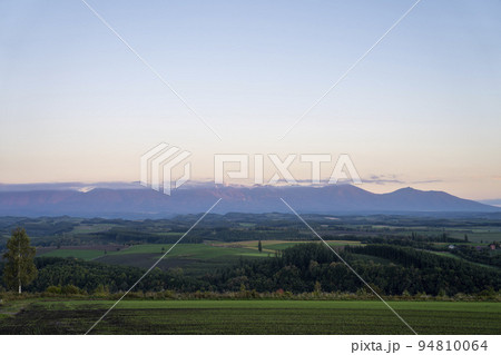 夕暮れの就実の丘から見た風景　北海道旭川市 94810064