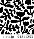Seamless pattern with hand drawn bold flowers. 94811253