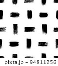 Dashes and short lines vector seamless pattern. 94811256