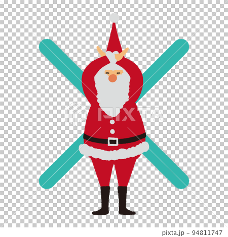 Illustration of Santa Claus doing a cross pose Illustration of Santa Claus doing a cross pose 94811747