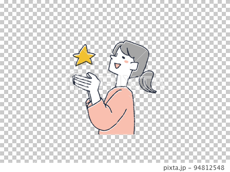 A woman with a goal, a comical handwritten character 94812548