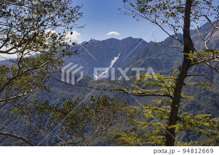 栂池自然園　紅葉と白馬連山・唐松沢（長野県小谷村） 94812669
