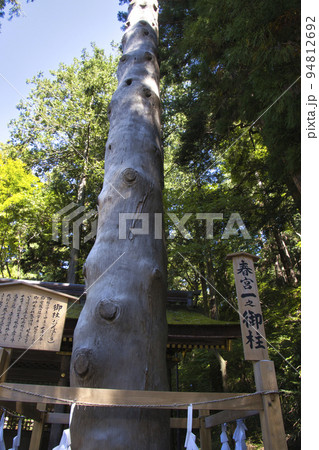 諏訪大社　下社春宮　一之御柱（長野県下諏訪町） 94812692