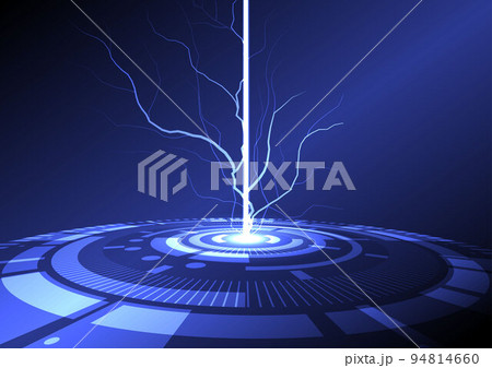 The light energy creates an electric current to the top. vector illustration The light energy creates an electric current to the top. vector illustration 94814660