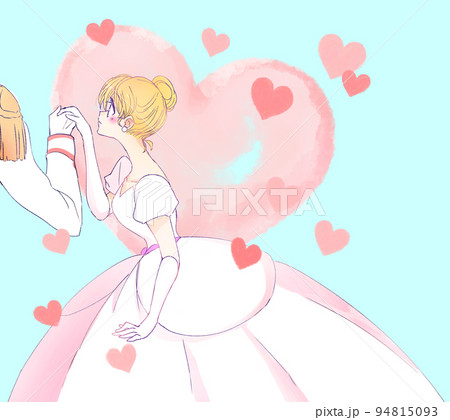 王子様に手を取られるお姫様 金髪 王子様に手を取られるお姫様 金髪 94815093