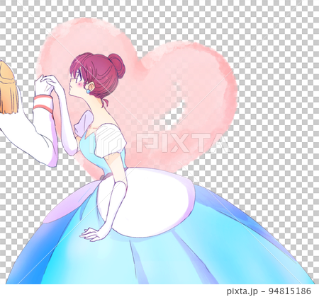 A princess holding hands with a prince Heart 94815186