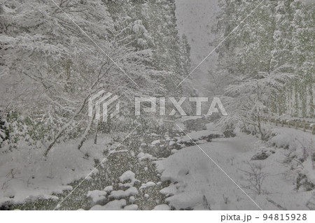 大雪の貴船川~貴船神社奥宮付近 大雪の貴船川~貴船神社奥宮付近 94815928