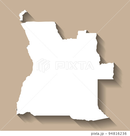 Angola vector country map silhouette