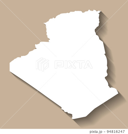 Algeria vector country map silhouette