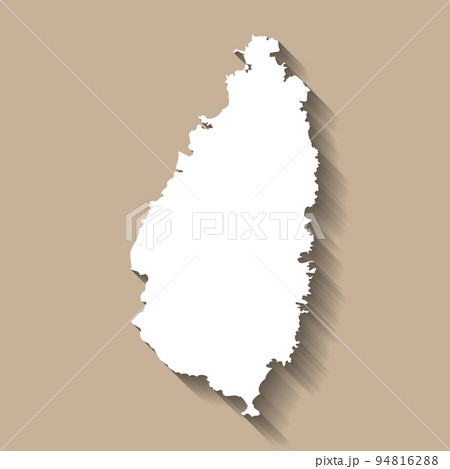 Saint Lucia vector country map silhouette Saint Lucia vector country map silhouette 94816288