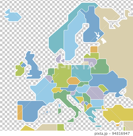 Europe map color coding simple Europe map color coding simple 94816947