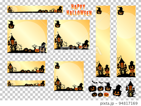 Halloween banner set gold Halloween banner set gold 94817169