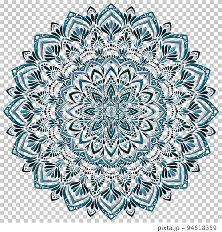 Mandala art (three-dimensional, glossy, - Stock Illustration