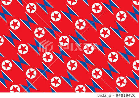 Geometric pattern in the colors of the national flag of North Korea. The colors of North Korea. Geometric pattern in the colors of the national flag of North Korea. The colors of North Korea. 94819420