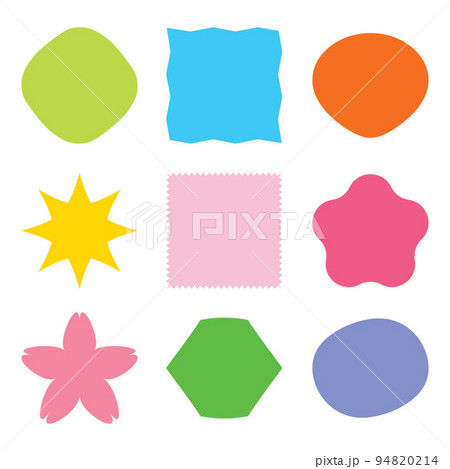 Set of sticker element. Different shape. Vector illustration isolated on white background 94820214