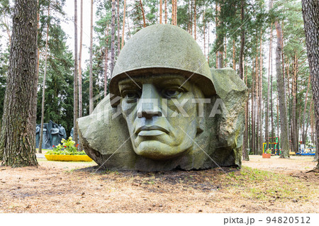 Soviet soldier - Soviet ideological relics sculpture. Druskininkai, Lithuania, 12 September 2022 94820512