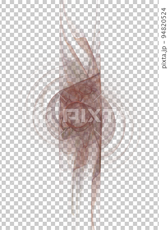 abstract pattern of smooth lines on a transparent background, isolated element, decor 94820524