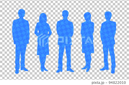 Illustration of business team partners check pattern 94822010