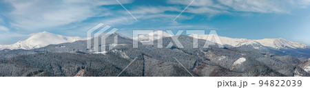 Winter snowy Carpathian mountains, Ukraine 94822039
