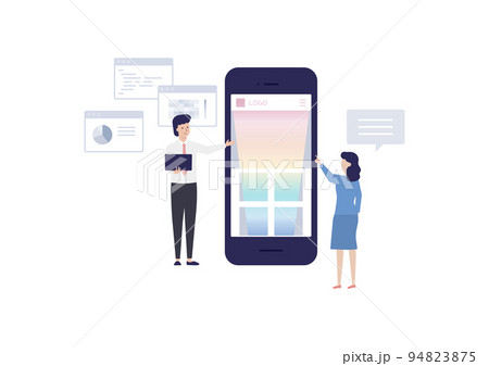 ヒートマップ分析とアクセス解析のイラスト素材 ヒートマップ分析とアクセス解析のイラスト素材 94823875