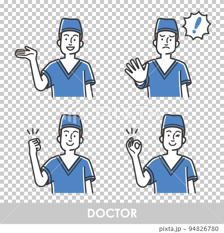 Surgeon illustration pattern material set Surgeon illustration pattern material set 94826780