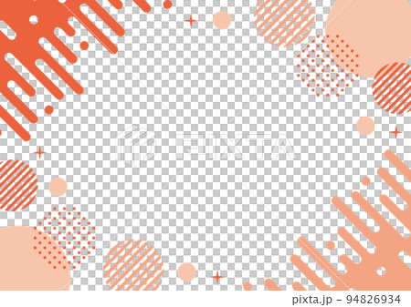 幾何学 フレーム 液体 オレンジ 水色 水玉 幾何学 フレーム 液体 オレンジ 水色 水玉 94826934