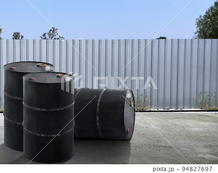 Chemical tank in storage yard in industrial plant Chemical tank in storage yard in industrial plant 94827697