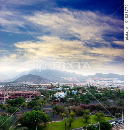 Sunset in Tenerife island, Spain. Tourist Resort 94828779