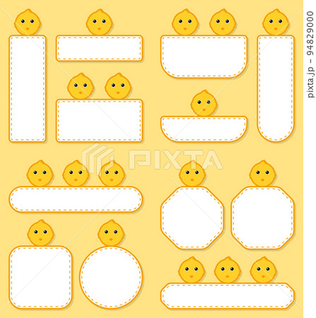 Set of cute banner with Chicken 94829000