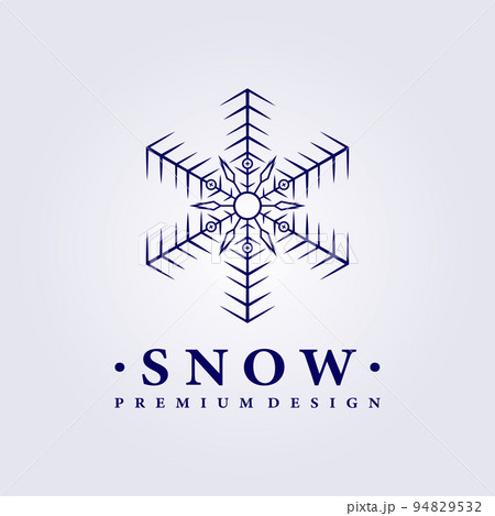 snow logo vector illustration design line art snow logo vector illustration design line art 94829532