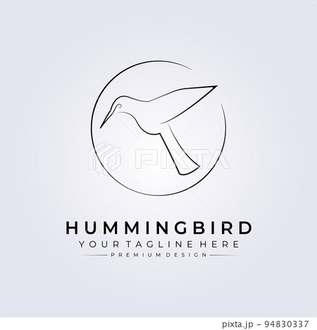 colibri bird, hummingbird line art logo, simple animal vector illustration design colibri bird, hummingbird line art logo, simple animal vector illustration design 94830337