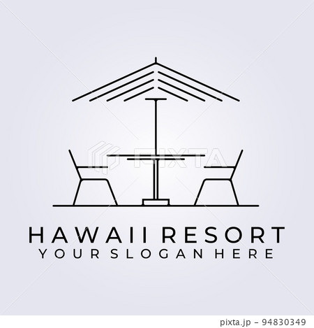 minimal terrace cafe restaurant , coffee shop logo icon sign symbol vector illustration design hawaii resort minimal terrace cafe restaurant , coffee shop logo icon sign symbol vector illustration design hawaii resort 94830349
